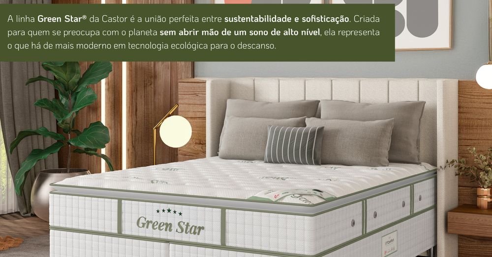 Colchão Castor Green Star em ambiente